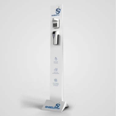 
                  
                    SHIELDme™ Tower IR Thermometer and Auto Dispenser with 5L Santiser
                  
                